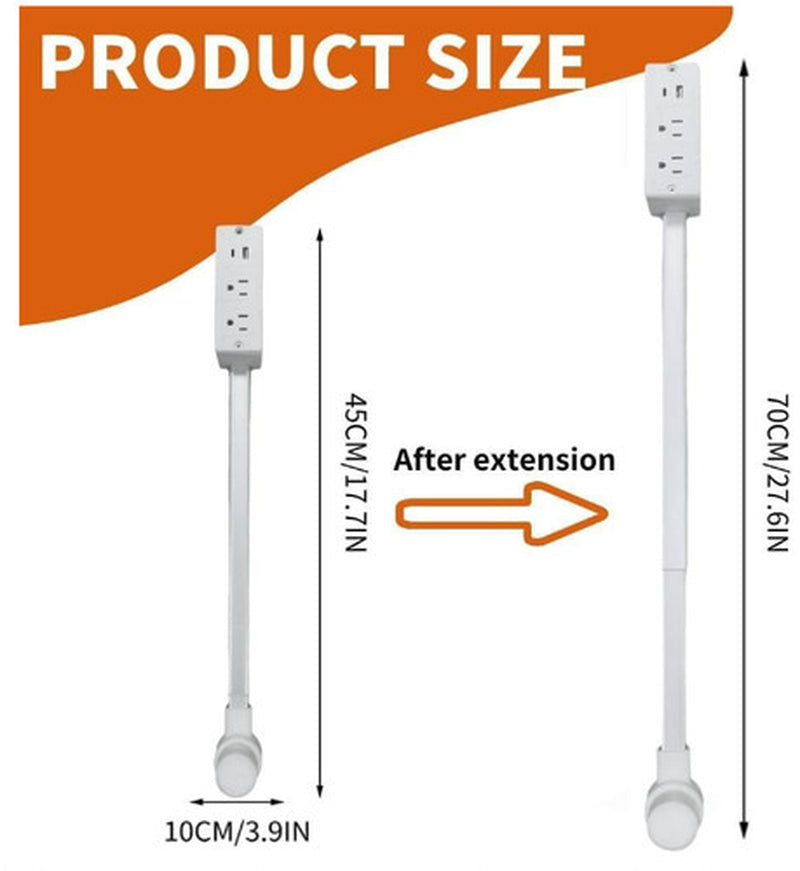 Electrical Outlet Expander Power Socket Rotating Extender Sofas Nightstands Desk