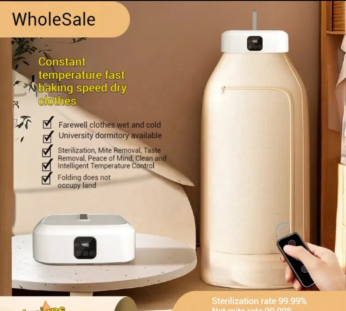 Portable Clothes Dryer - Mini/Compact Dryer Small Quiet Fast-Drying Machine with Adjustable Timer & Hassle-Free Setup