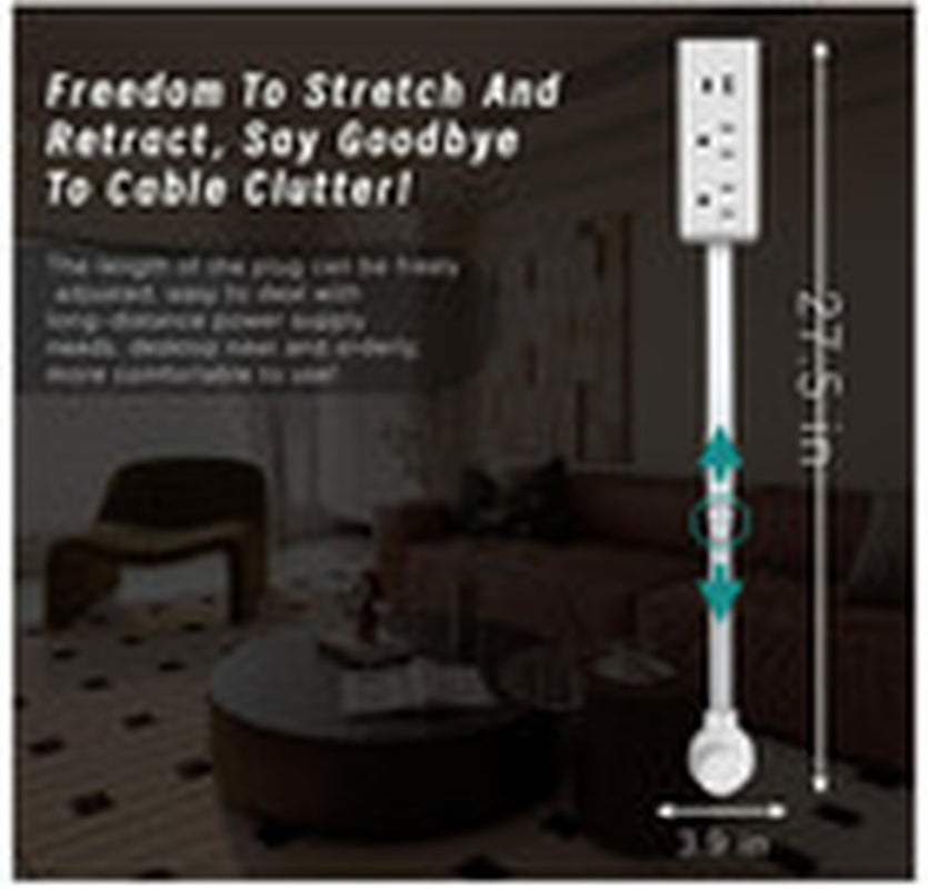 Electrical Outlet Expander Power Socket Rotating Extender Sofas Nightstands Desk