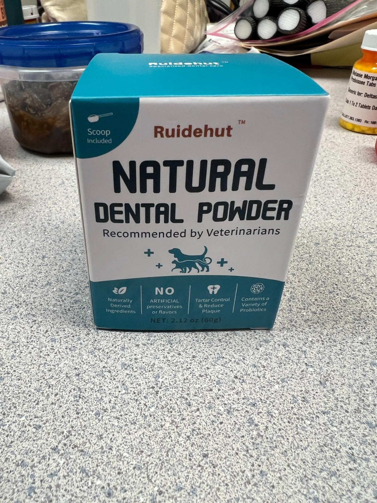 Natural Dog Dental Powder 2.12oz – Removes Plaque, Tartar & Freshens Breath