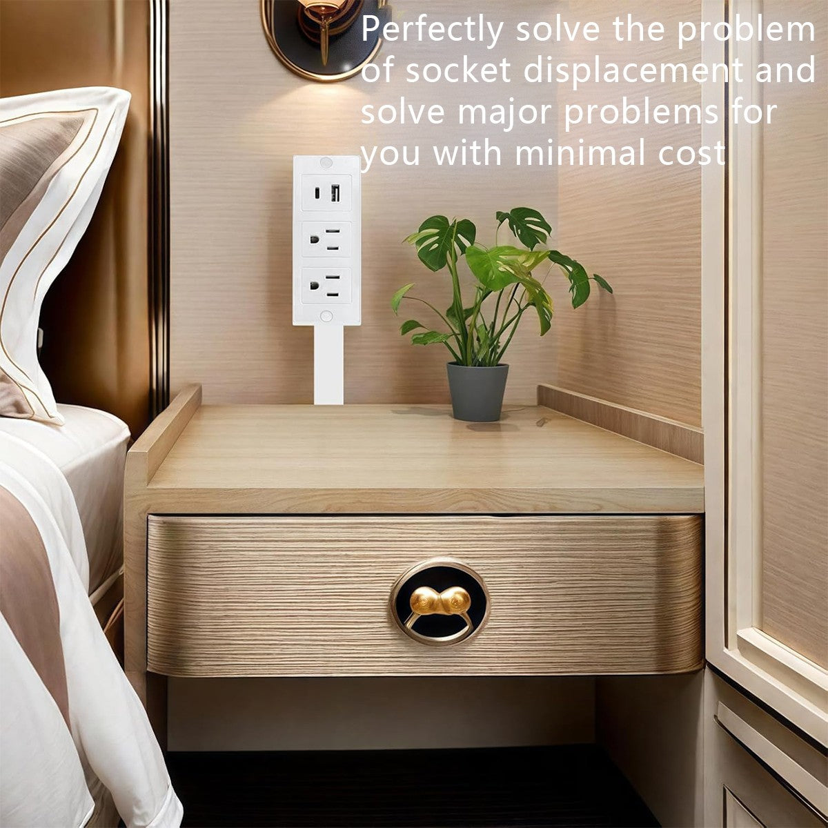 Electrical Outlet Expander Power Socket Rotating Extender Sofas Nightstands Desk