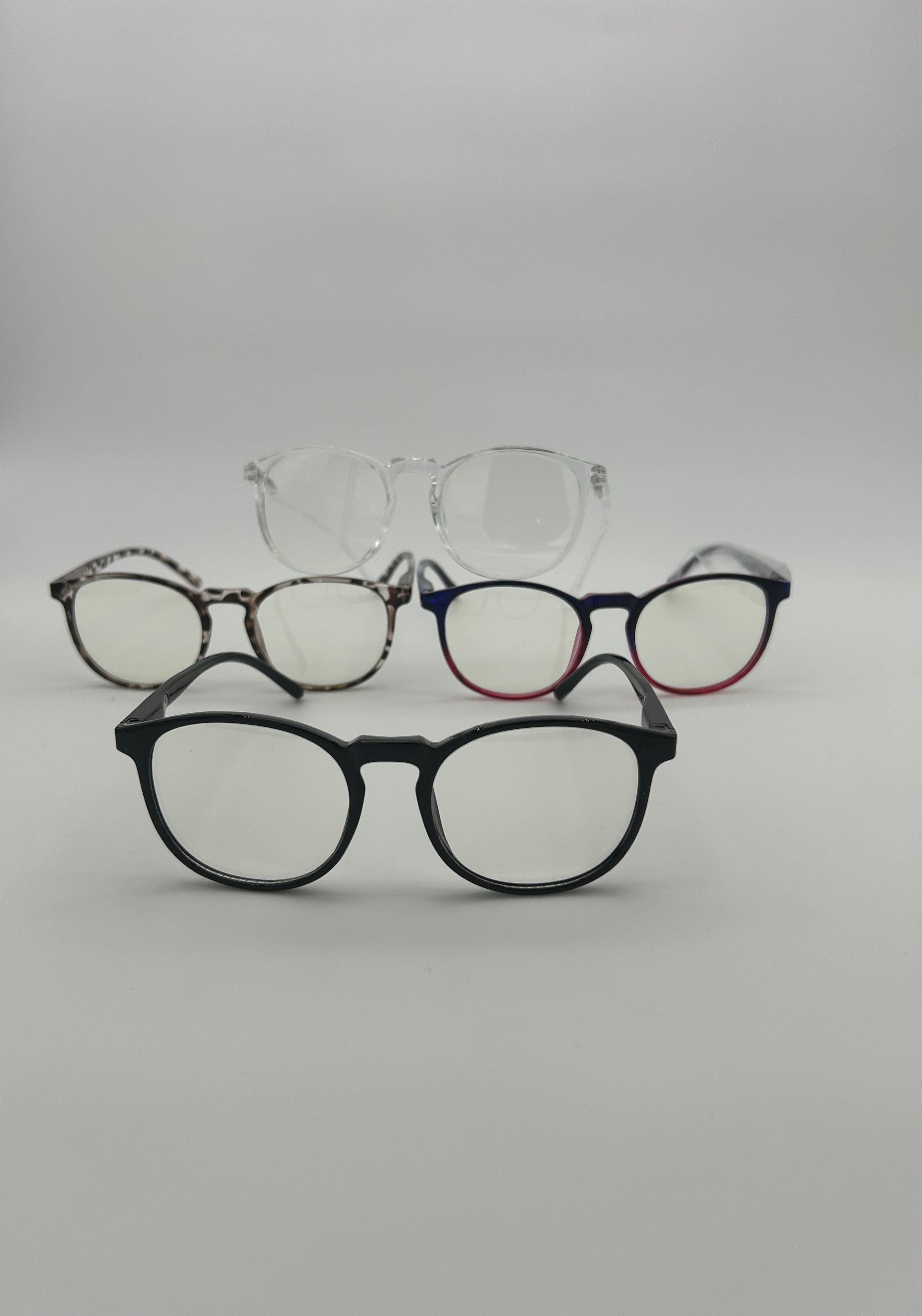 IBOANN Blue Light Glasses – Fashion Computer Eyewear for Eye Strain Relief 4pc