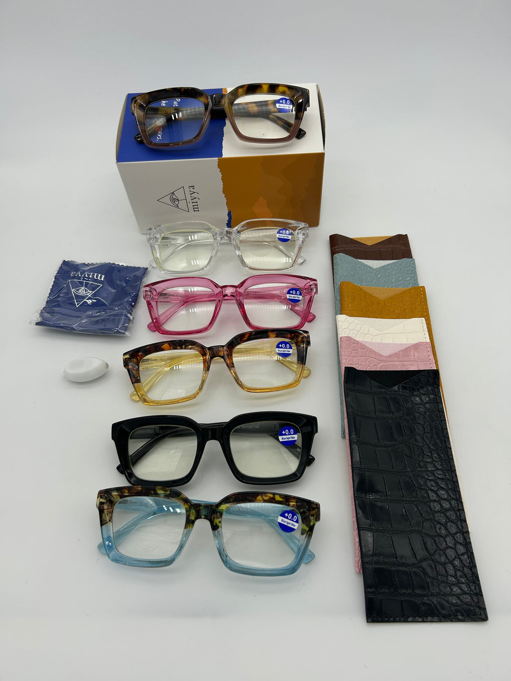 MIYYA Oversized Reading Glasses for Women | Blue Light Blocking 6pc