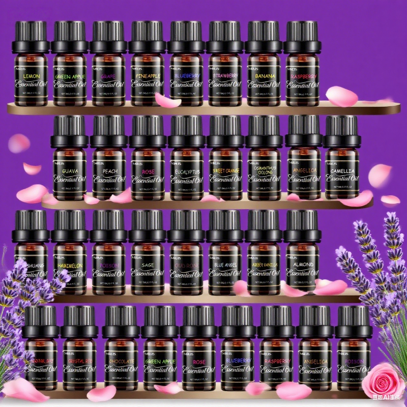 100% Pure Vegan Essential Oils Set – 32 x 5ml Natural Plant Extract Diffuser Oils Agarwood, Grapefruit, Lavender & More